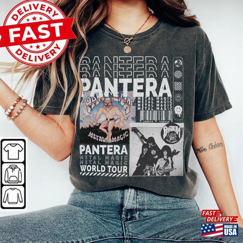 Pantera Music Shirt Retro World Tour Tickets Album Metal Magic Tee